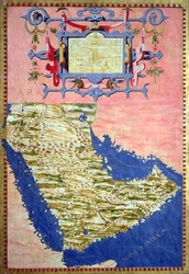 Karte Arabiens im 16. Jahrhundert, aus der „Sala delle Carte Geografiche“ (Saal der geografischen Karten), 1575